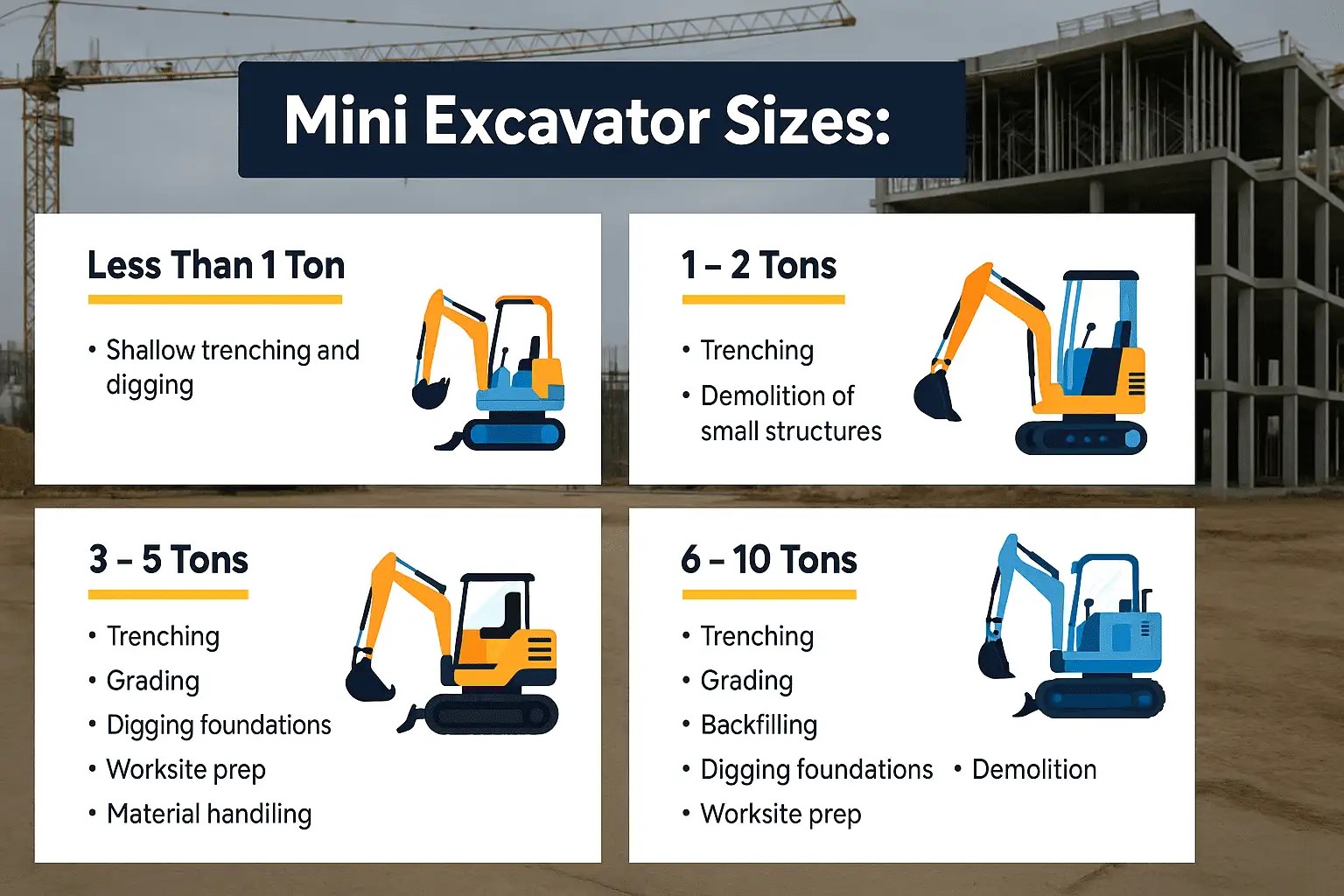 What Size Mini Excavator Do I Need?